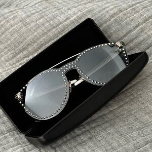 Versace Studded Gray Sunglasses